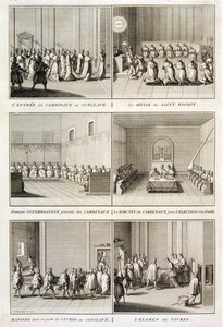 デニスディドロの「百科事典」（1713-84）からの教皇の選出、1770年頃発行